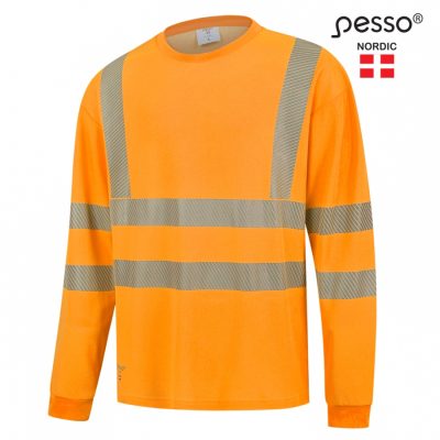 Marškinėliai Pesso HVMIL HI-VIS, oranžiniai