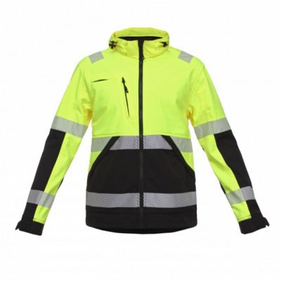 Ryškaus matomumo softshell striukė